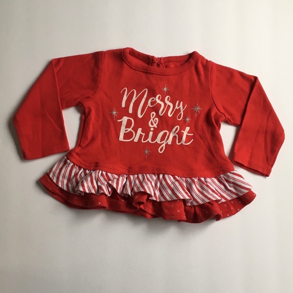 EUC 12m Christmas set with ruffles candy cane stripes - Picture 2 of 10